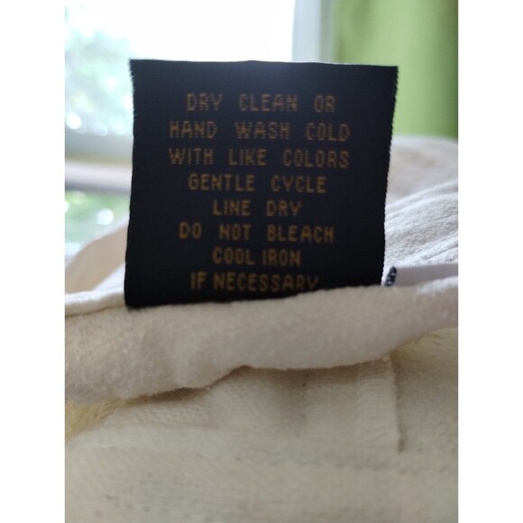 Bala Bala Pants Women's XL Silk Mirror Stud Zip Pockets Winter White Luxury VTG - Picture 7 of 12